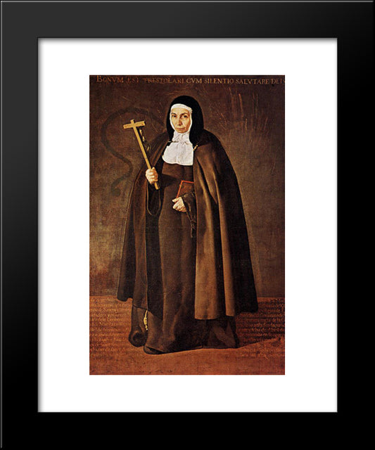 Abbess Jeronima De La Fuente 20x24 Black Modern Wood Framed Art Print Poster by Velazquez, Diego