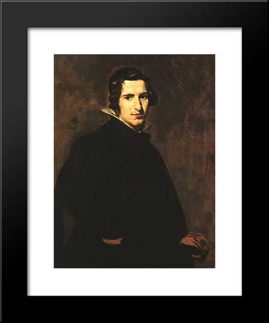Portrait Of A Young Man 20x24 Black Modern Wood Framed Art Print Poster by Velazquez, Diego
