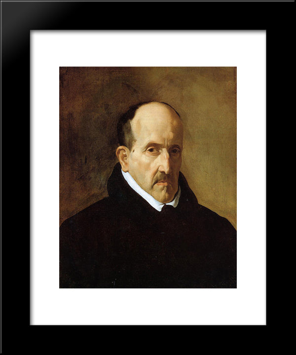 Don Luis De Gongora Y Argote 20x24 Black Modern Wood Framed Art Print Poster by Velazquez, Diego