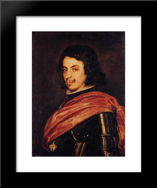 Francesco Ii D'Este, Duke Of Modena 20x24 Black Modern Wood Framed Art Print Poster by Velazquez, Diego