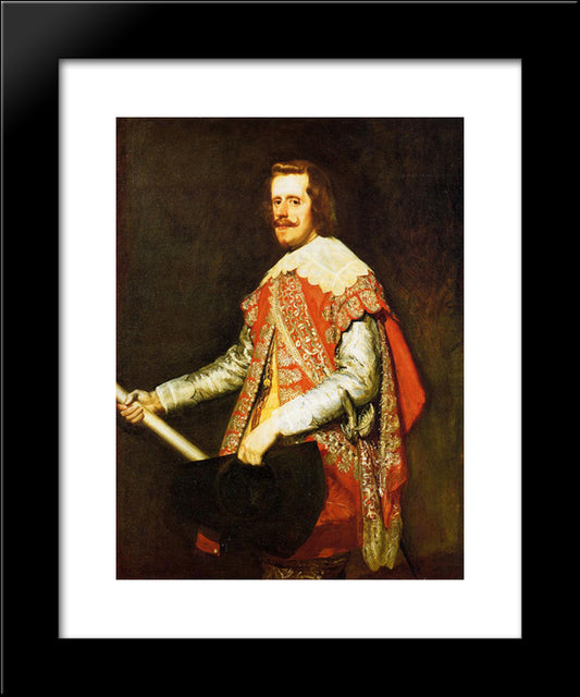 Philip Iv At Fraga 20x24 Black Modern Wood Framed Art Print Poster by Velazquez, Diego
