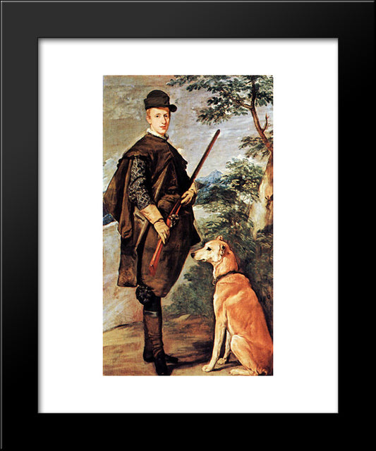 Cardinale Infante Ferdinand Of Austria As Hunter 20x24 Black Modern Wood Framed Art Print Poster by Velazquez, Diego