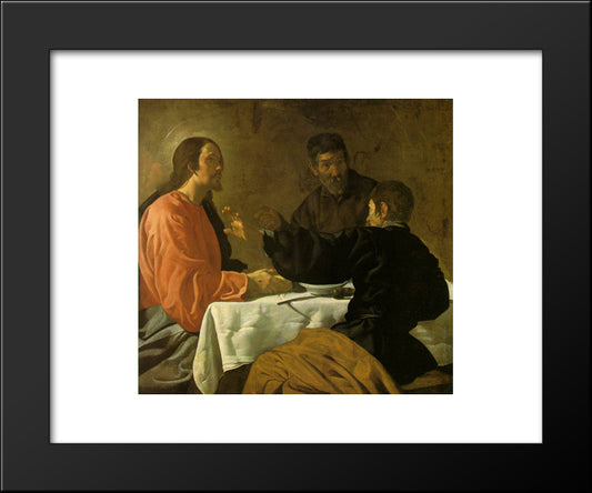 The Supper At Emmaus 20x24 Black Modern Wood Framed Art Print Poster by Velazquez, Diego