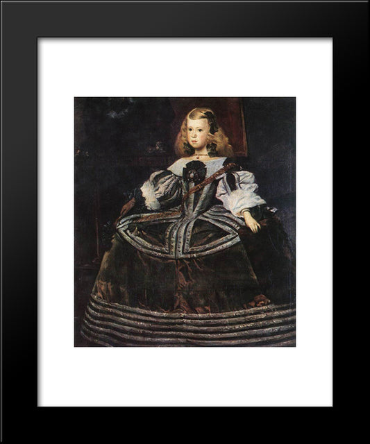 Portrait Of The Infanta Margarita 20x24 Black Modern Wood Framed Art Print Poster by Velazquez, Diego