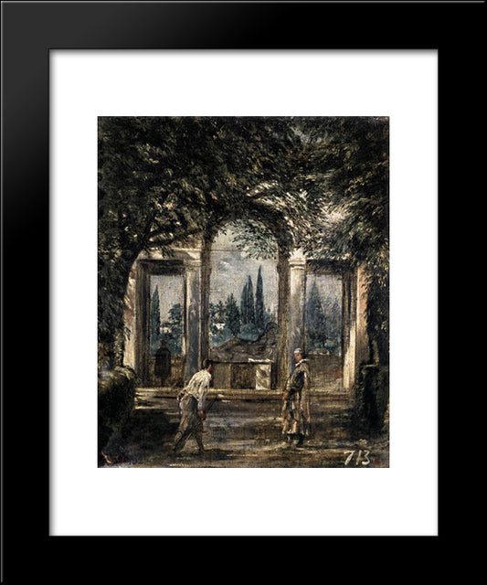 Villa Medici, Pavillion Of Ariadne 20x24 Black Modern Wood Framed Art Print Poster by Velazquez, Diego