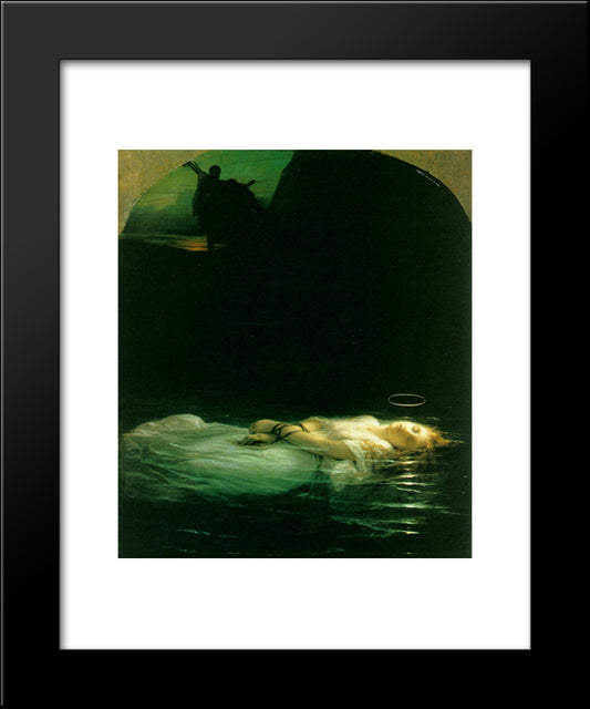 Young Christian Martyr 20x24 Black Modern Wood Framed Art Print Poster by Delaroche, Paul