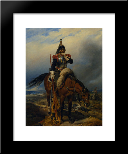 The Field Of Battle 20x24 Black Modern Wood Framed Art Print Poster by Delaroche, Paul