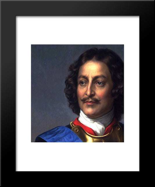 Peter The Great Of Russia ' Detail 20x24 Black Modern Wood Framed Art Print Poster by Delaroche, Paul