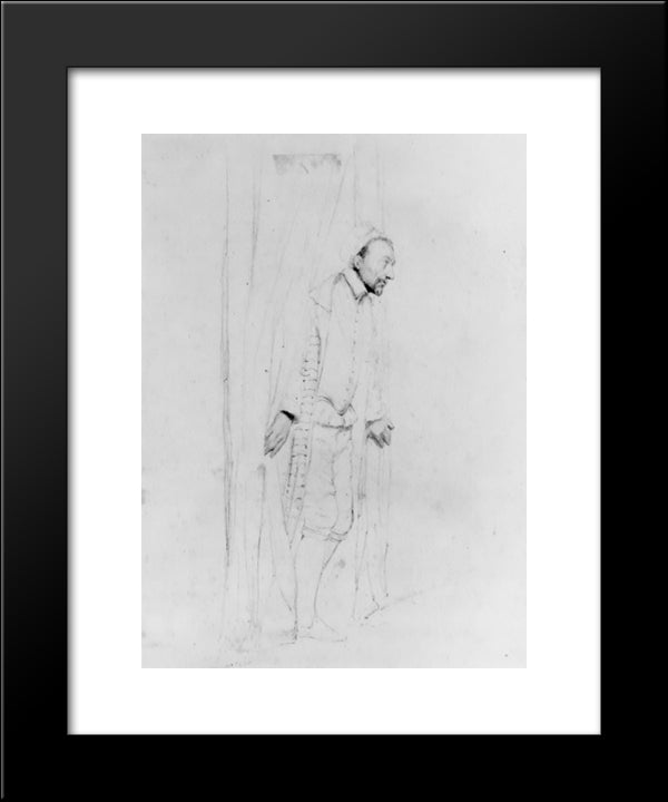 Pencil Study Iii 20x24 Black Modern Wood Framed Art Print Poster by Delaroche, Paul