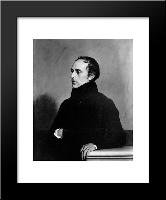 Francois Guizot 20x24 Black Modern Wood Framed Art Print Poster by Delaroche, Paul