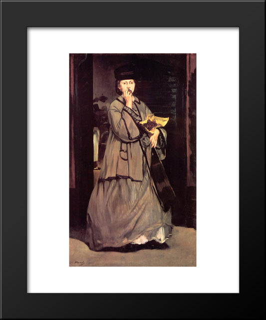 The Street Singer 20x24 Black Modern Wood Framed Art Print Poster by Manet, Edouard
