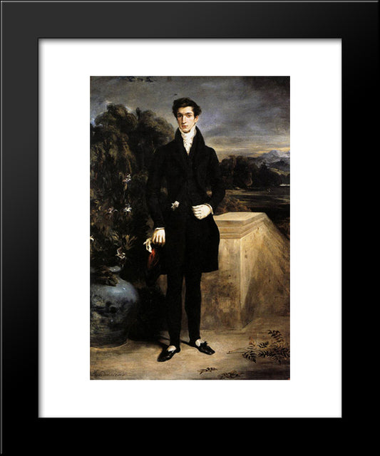 Louis'Auguste Schwiter 20x24 Black Modern Wood Framed Art Print Poster by Delacroix, Eugene