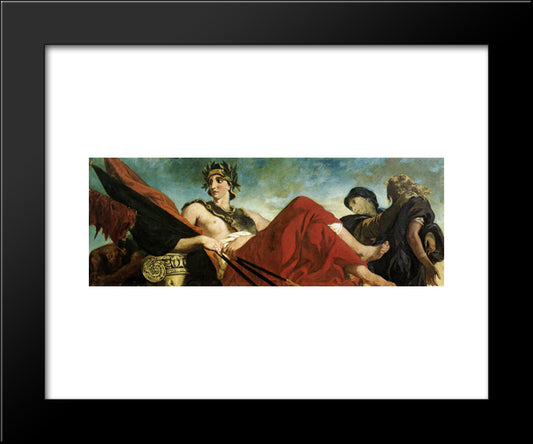 War 20x24 Black Modern Wood Framed Art Print Poster by Delacroix, Eugene