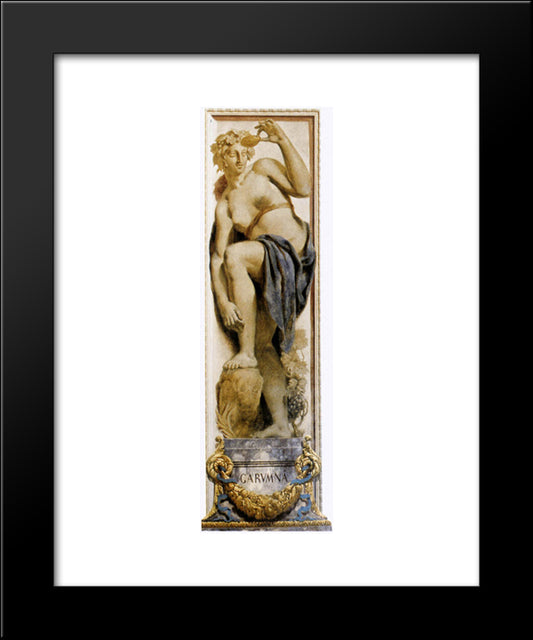 The Garonne 20x24 Black Modern Wood Framed Art Print Poster by Delacroix, Eugene