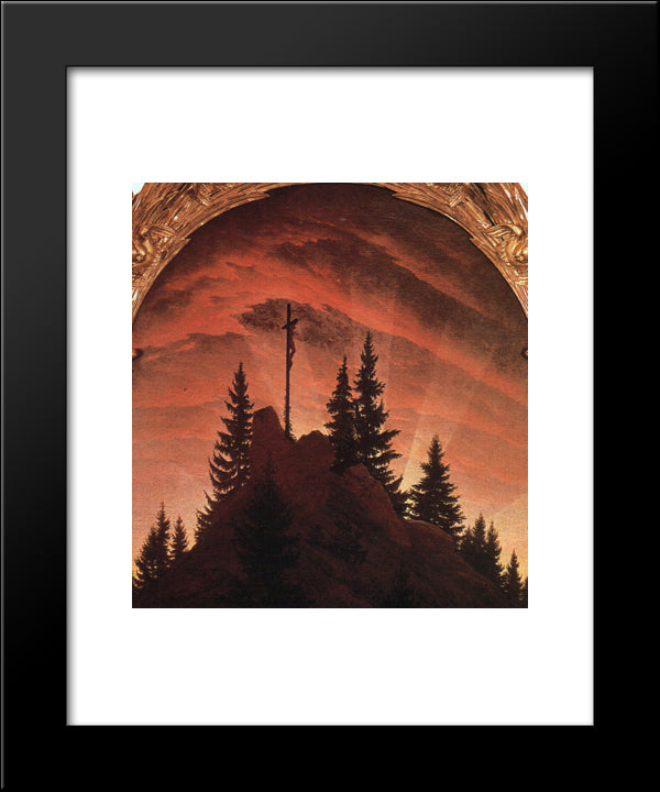 The Cross In The Mountains 20x24 Black Modern Wood Framed Art Print Poster by Friedrich, Caspar David