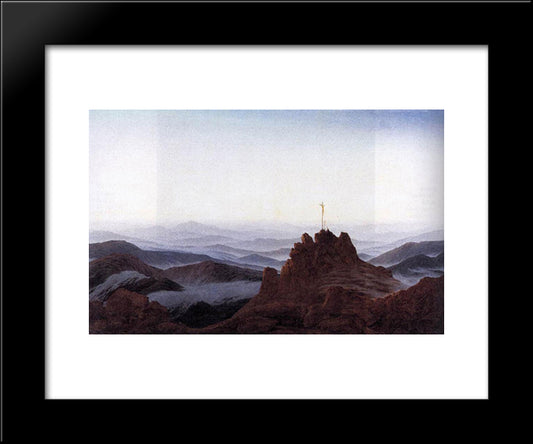 Morning In The Riesengebirge 20x24 Black Modern Wood Framed Art Print Poster by Friedrich, Caspar David