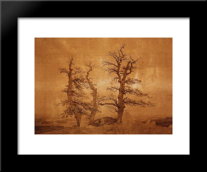 Giant Grave By The Sea 20x24 Black Modern Wood Framed Art Print Poster by Friedrich, Caspar David