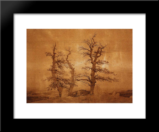 Giant Grave By The Sea 20x24 Black Modern Wood Framed Art Print Poster by Friedrich, Caspar David