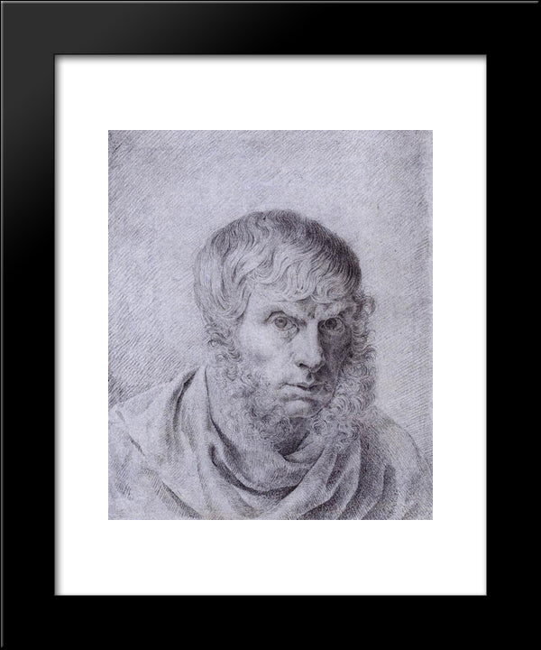 Self'Portrait 20x24 Black Modern Wood Framed Art Print Poster by Friedrich, Caspar David