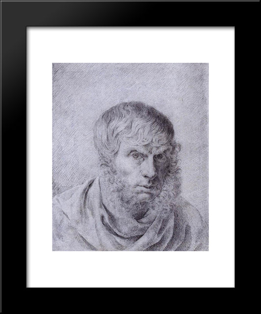 Self'Portrait 20x24 Black Modern Wood Framed Art Print Poster by Friedrich, Caspar David