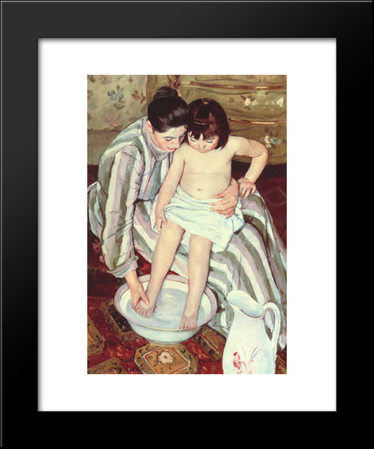The Bath 20x24 Black Modern Wood Framed Art Print Poster by Cassatt, Mary