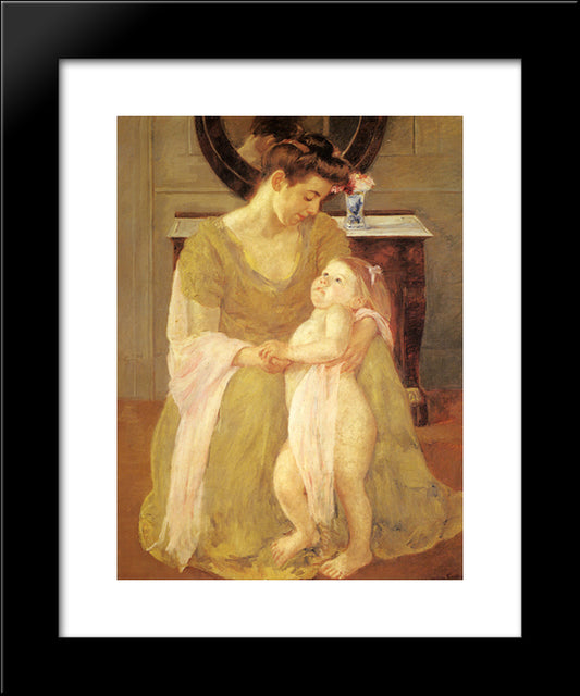 Mother And Child 20x24 Black Modern Wood Framed Art Print Poster by Cassatt, Mary