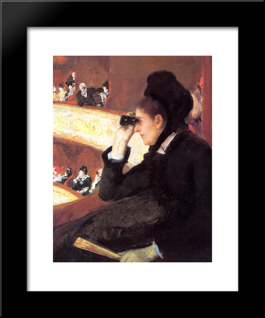 At The Francais, A Sketch 20x24 Black Modern Wood Framed Art Print Poster by Cassatt, Mary