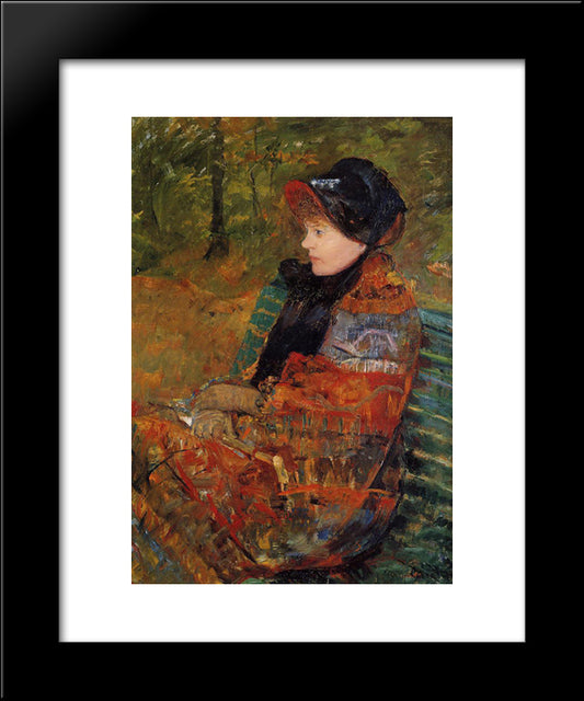 Autumn 20x24 Black Modern Wood Framed Art Print Poster by Cassatt, Mary