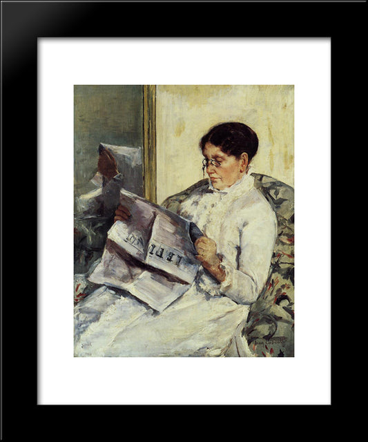 Portrait Of A Lady 20x24 Black Modern Wood Framed Art Print Poster by Cassatt, Mary