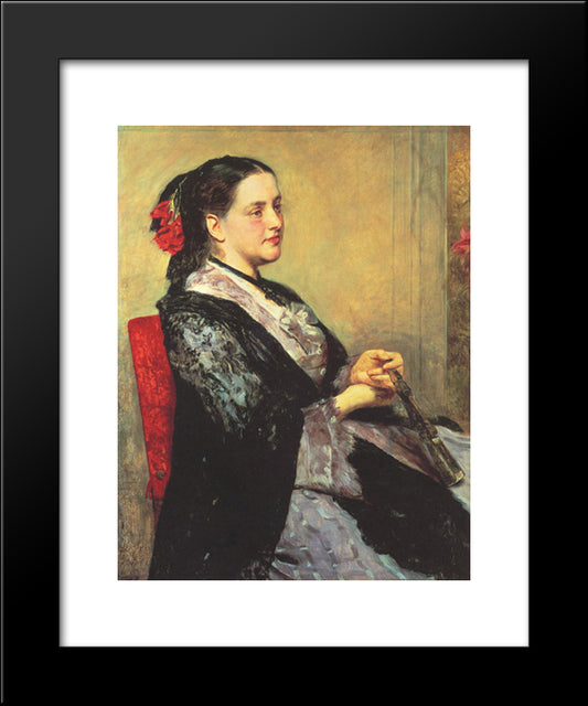 Portrait Of A Lady Of Seville 20x24 Black Modern Wood Framed Art Print Poster by Cassatt, Mary