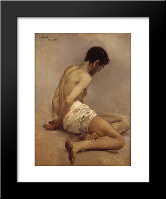 Academic Study From Life 20x24 Black Modern Wood Framed Art Print Poster by Sorolla, Joaquin