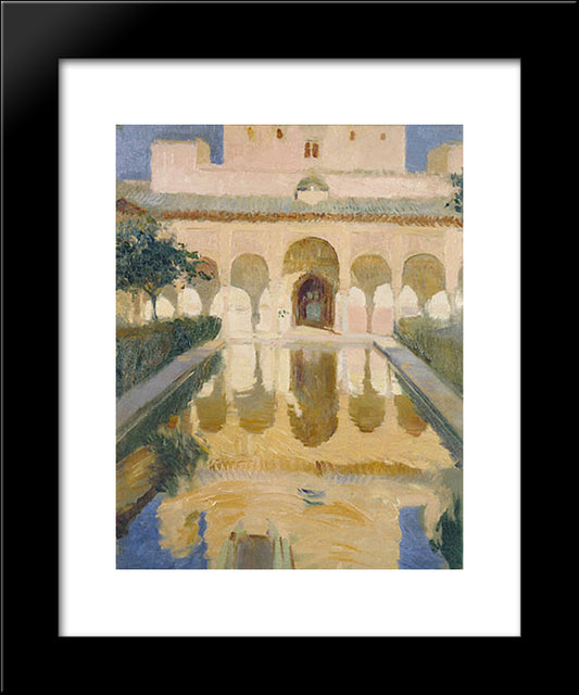 Hall Of The Ambassadors, Alhambra, Granada 20x24 Black Modern Wood Framed Art Print Poster by Sorolla, Joaquin