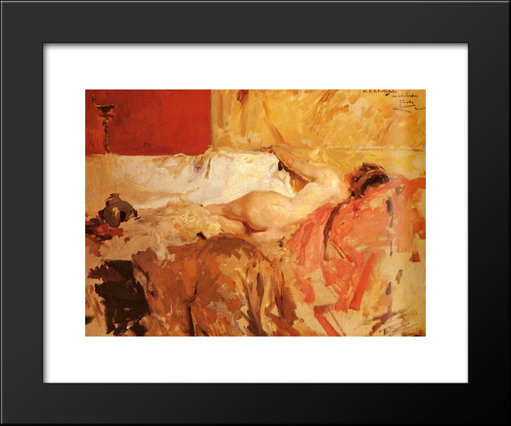 Bacante 20x24 Black Modern Wood Framed Art Print Poster by Sorolla, Joaquin
