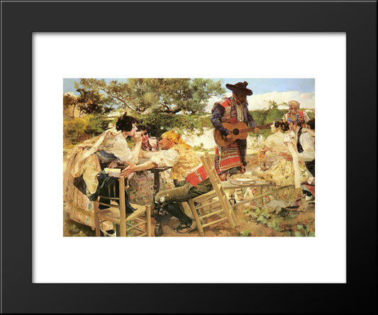 Escena Valenciana 20x24 Black Modern Wood Framed Art Print Poster by Sorolla, Joaquin