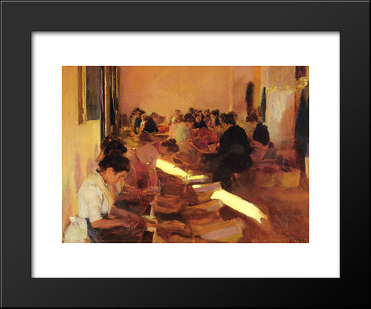 Packing Raisins (Javea) 20x24 Black Modern Wood Framed Art Print Poster by Sorolla, Joaquin