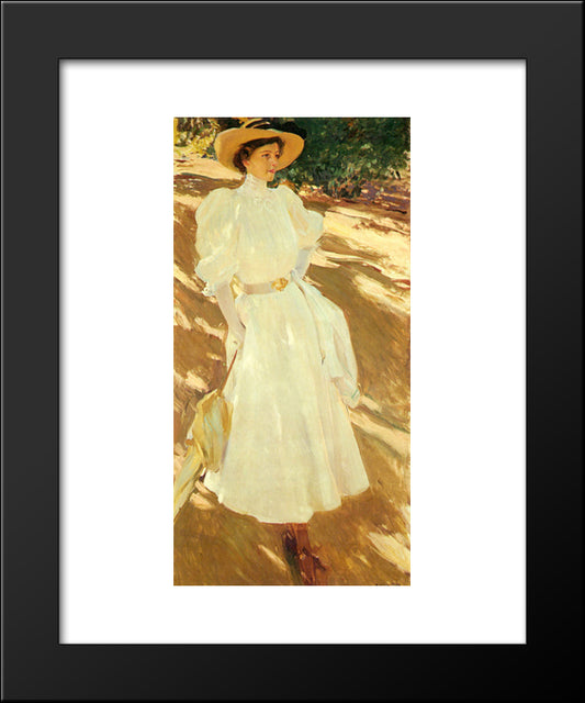 Maria En La Granja 20x24 Black Modern Wood Framed Art Print Poster by Sorolla, Joaquin