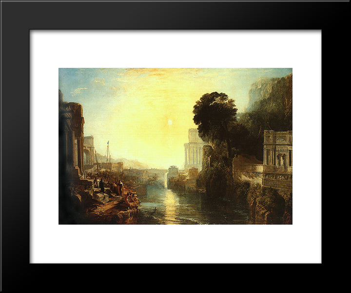 Dido Building Carthage 20x24 Black Modern Wood Framed Art Print Poster by Turner, Joseph Mallord William