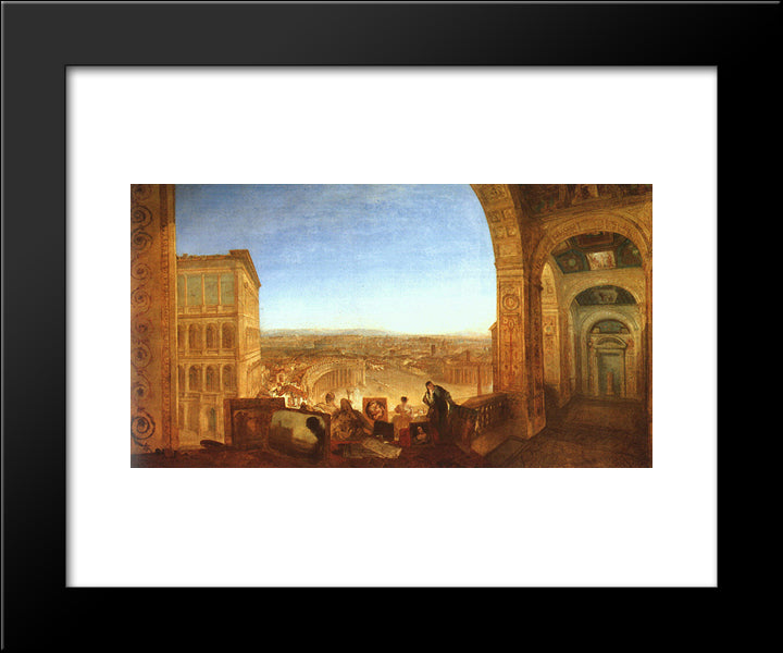 Rome From The Vatican 20x24 Black Modern Wood Framed Art Print Poster by Turner, Joseph Mallord William