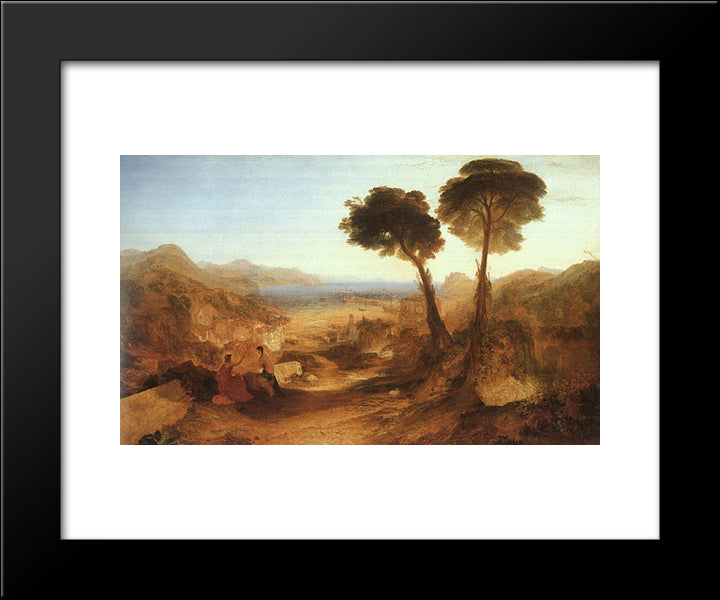 The Bay Of Baiae With Apollo And The Sibyl 20x24 Black Modern Wood Framed Art Print Poster by Turner, Joseph Mallord William