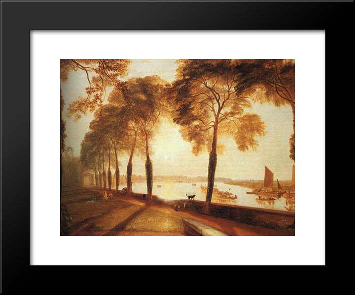 Mortlake Terrace 20x24 Black Modern Wood Framed Art Print Poster by Turner, Joseph Mallord William