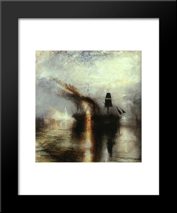 Peace ' Burial At Sea 20x24 Black Modern Wood Framed Art Print Poster by Turner, Joseph Mallord William