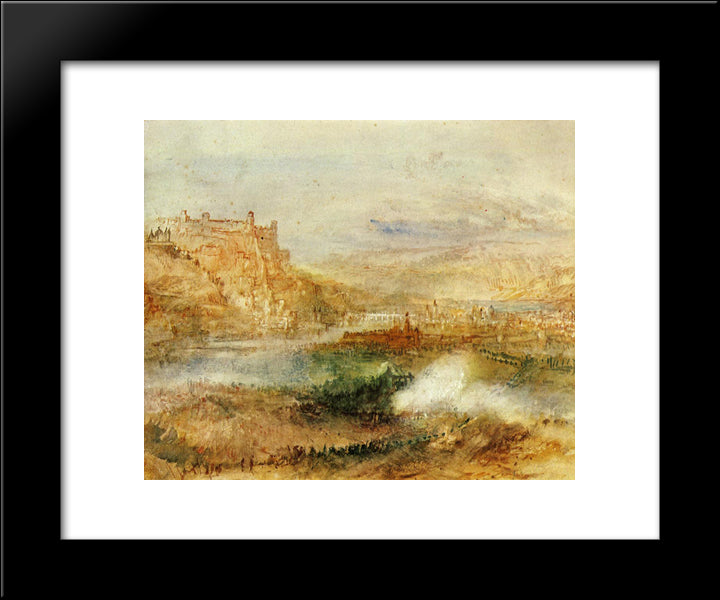 Ehrenbrietstein And Coblenz 20x24 Black Modern Wood Framed Art Print Poster by Turner, Joseph Mallord William