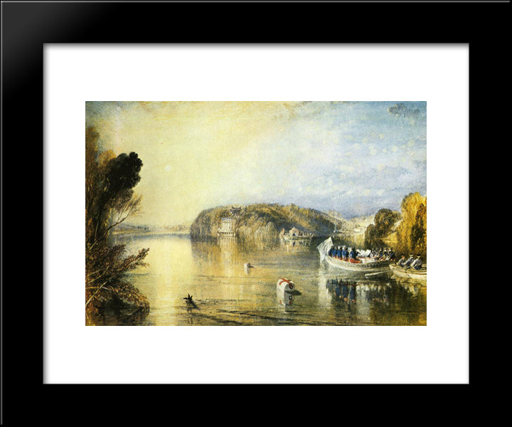 Virginia Water 20x24 Black Modern Wood Framed Art Print Poster by Turner, Joseph Mallord William