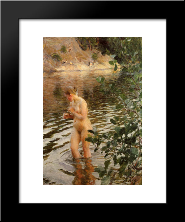 Frileuse 20x24 Black Modern Wood Framed Art Print Poster by Zorn, Anders