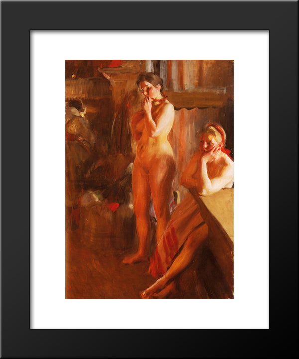 Eldsken 20x24 Black Modern Wood Framed Art Print Poster by Zorn, Anders
