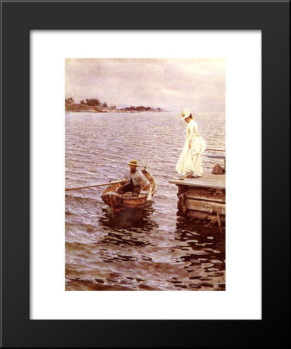Sommarnoje 20x24 Black Modern Wood Framed Art Print Poster by Zorn, Anders