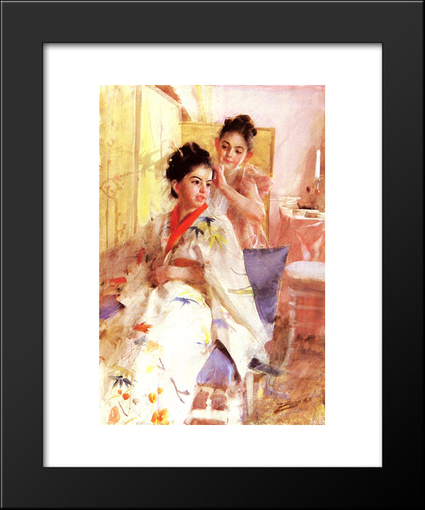 The Misses Salomon 20x24 Black Modern Wood Framed Art Print Poster by Zorn, Anders