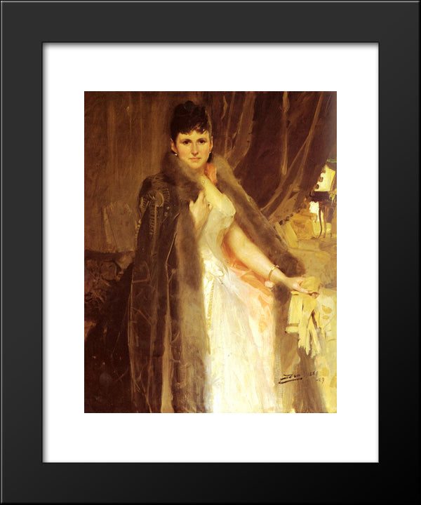 Mrs. Symons 20x24 Black Modern Wood Framed Art Print Poster by Zorn, Anders