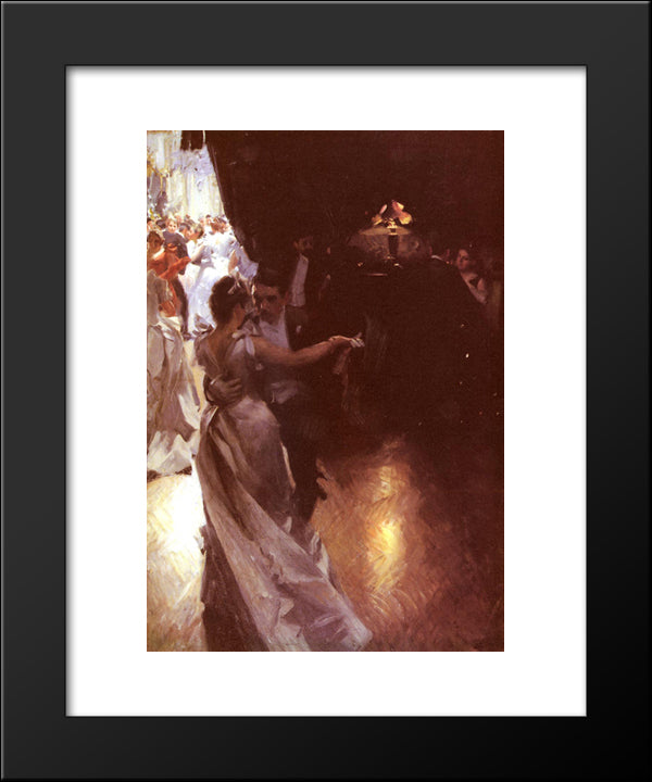 Valsen 20x24 Black Modern Wood Framed Art Print Poster by Zorn, Anders