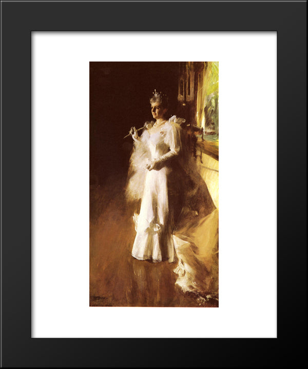 Mrs. Potter Palmer 20x24 Black Modern Wood Framed Art Print Poster by Zorn, Anders